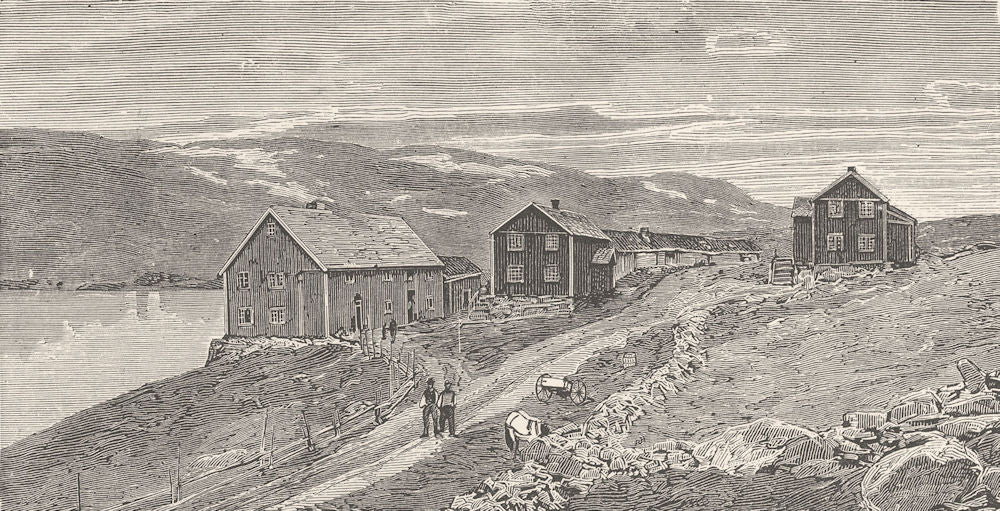 NORWAY. Nystuen 1890 old antique vintage print picture